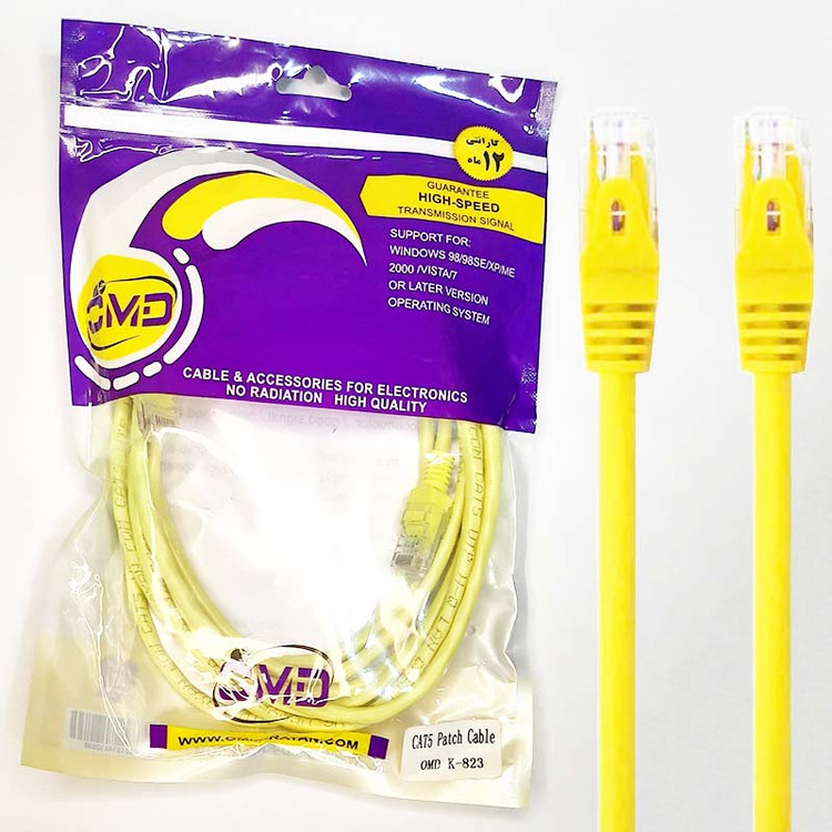 کابل شبکه 3 متری Cat5 او ام دی مدل K-823