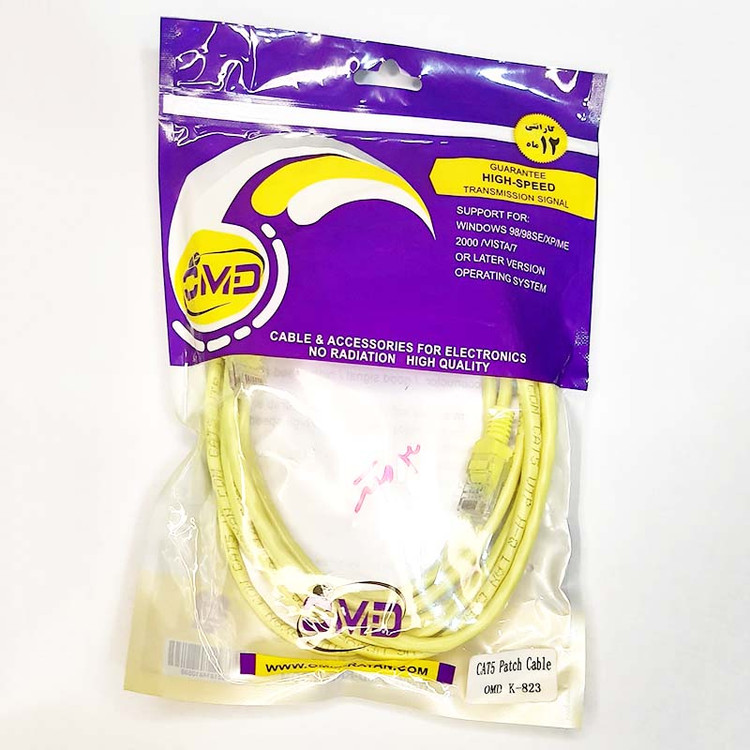 کابل شبکه 3 متری Cat5 او ام دی مدل K-823