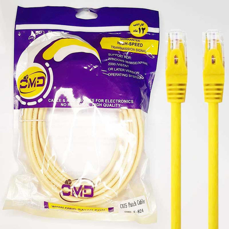 کابل شبکه 5 متری Cat5 او ام دی مدل K-824