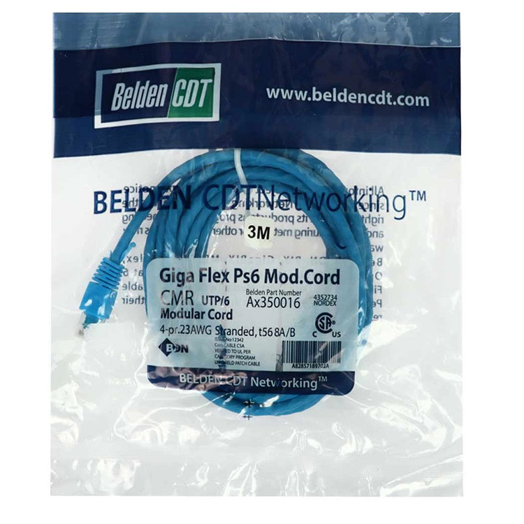 کابل شبکه 3 متری Cat6 مدل Belden