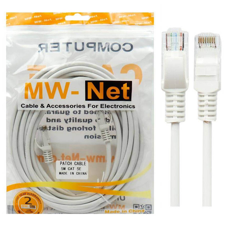 کابل شبکه 5 متری Cat5E مدل MW-Net