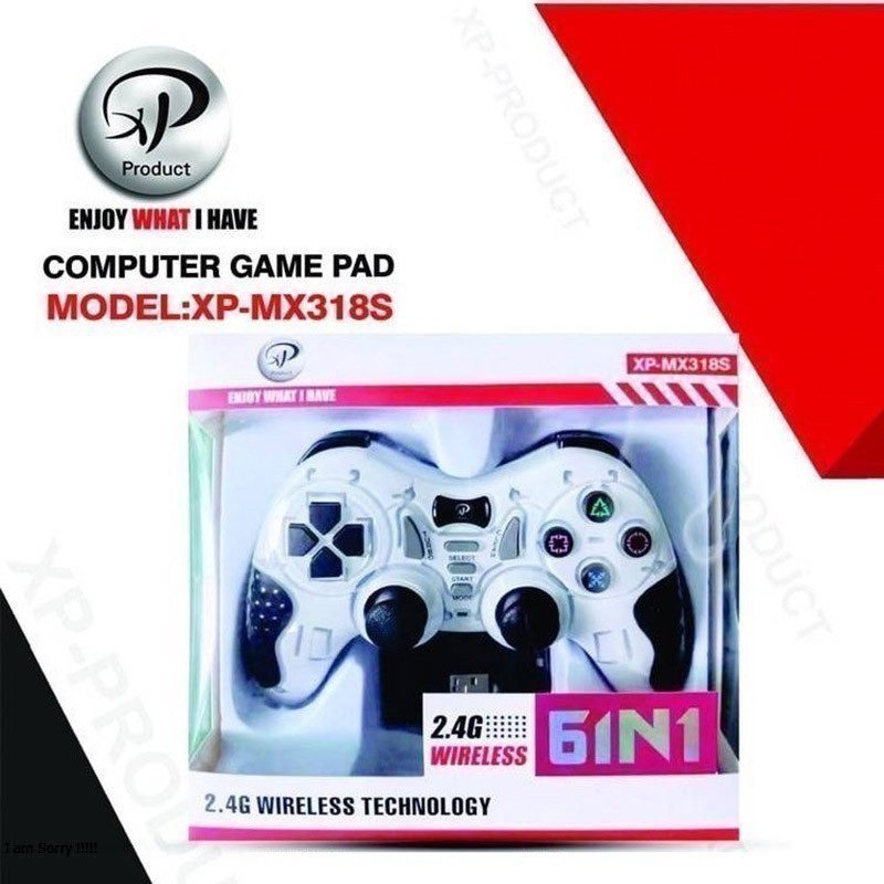 دسته بازی کامپیوتر و پلی استیشن 2 و 3 بی سیم ایکس پی مدل MX318S