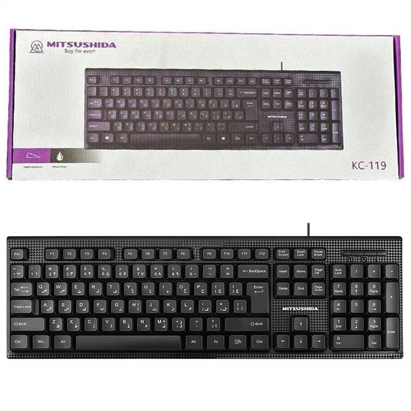 صفحه کلید سیم دار میتسوشیدا مدل KC-119