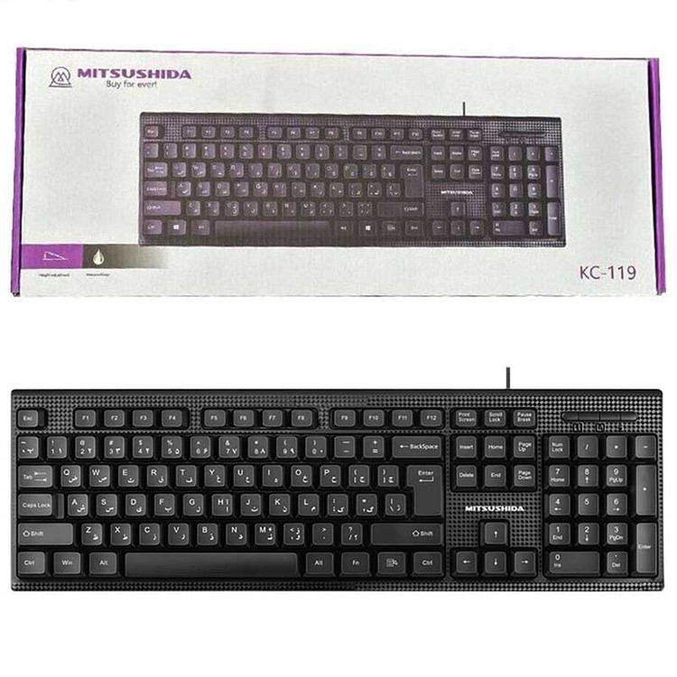 صفحه کلید سیم دار میتسوشیدا مدل KC-119