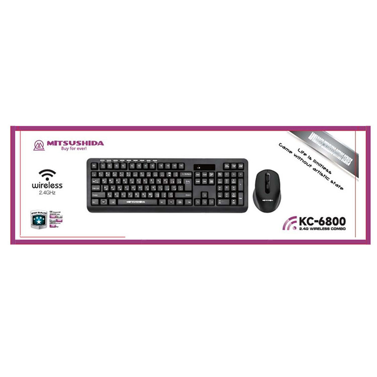 صفحه کلید و ماوس بی سیم میتسوشیدا مدل KC-6800