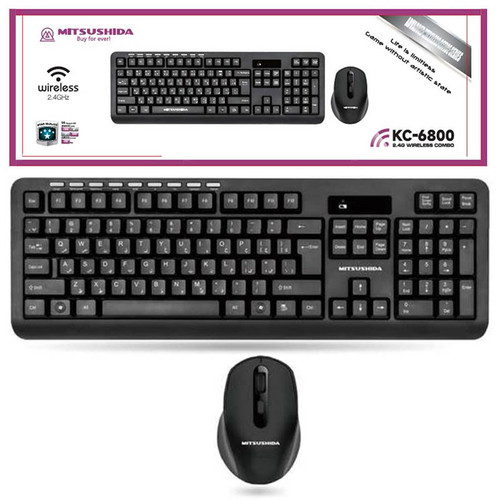 صفحه کلید و ماوس بی سیم میتسوشیدا مدل KC-6800