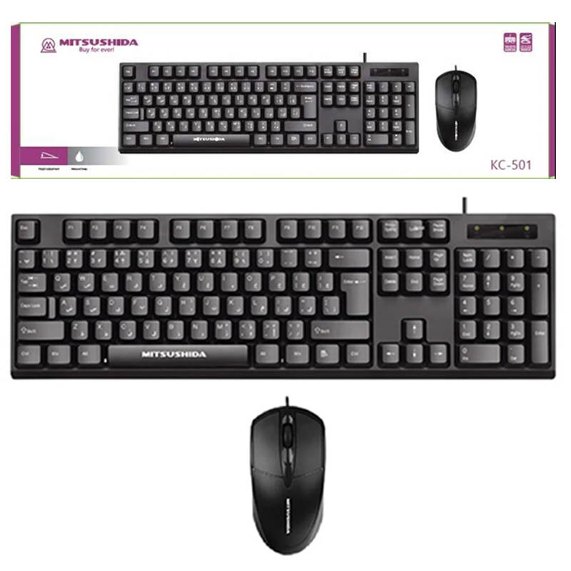 صفحه کلید و ماوس بی‌سیم میتسوشیدا KC-AN500 | مگابیت پلاس