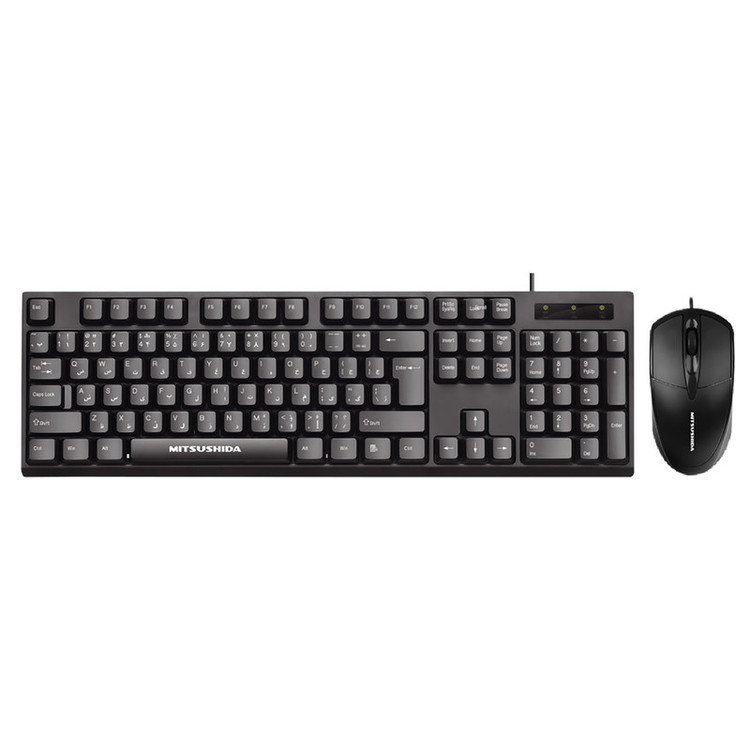 صفحه کلید و ماوس سیم دار میتسوشیدا مدل KC-501