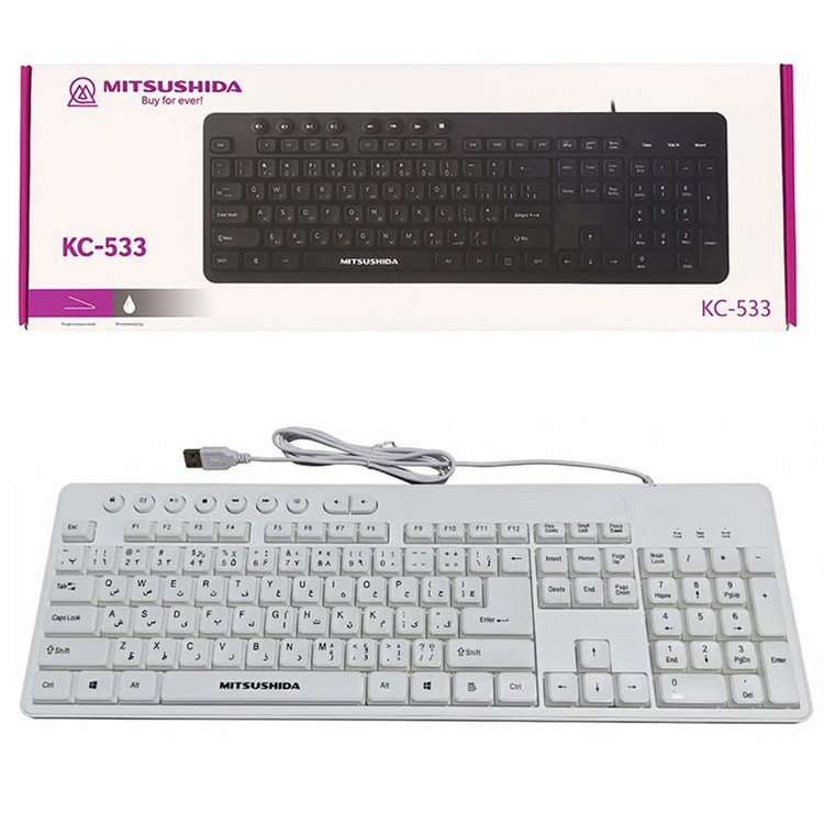 صفحه کلید سیم دار میتسوشیدا مدل KC-533