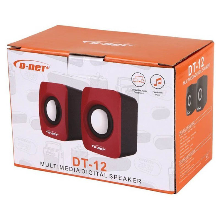 اسپیکر دسکتاپ دی نت مدل DT-12 دو تکه مناسب کامپیوتر و لپ تاپ