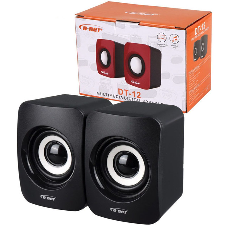 اسپیکر دسکتاپ دی نت مدل DT-12 دو تکه مناسب کامپیوتر و لپ تاپ