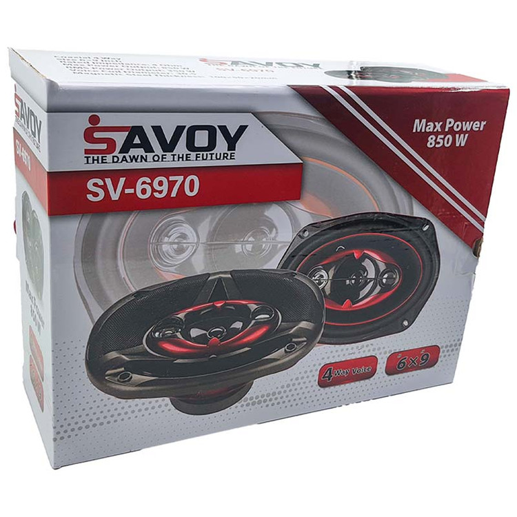 اسپیکر خودرو ساووی مدل SV-6970 خربزهای 850 وات بسته 2 عددی