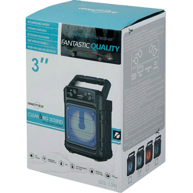 اسپیکر بلوتوثی قابل حمل گریت نایس مدل GTS-1361
