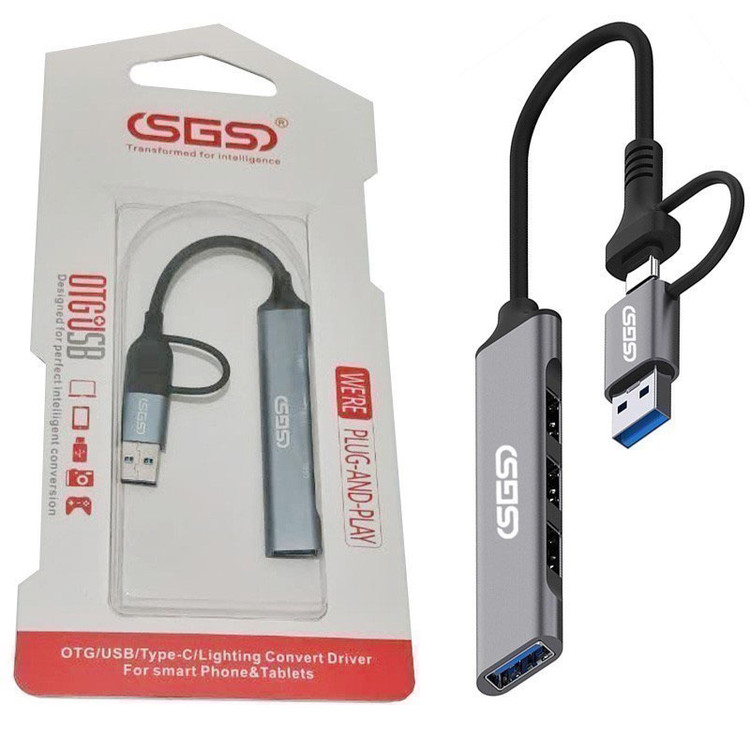 هاب 4 پورت USB/USB-C مدل SGS