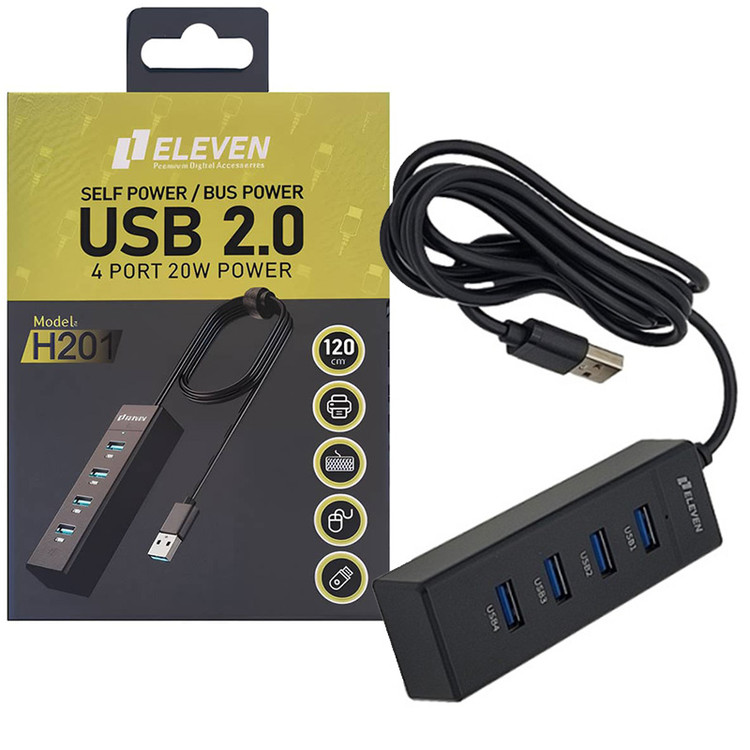 هاب 4 پورت USB 2.0 الون مدل H201