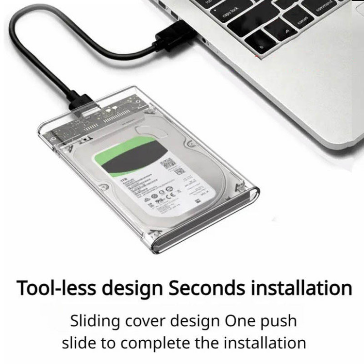 باکس هارد 2.5 اینچی USB3.0 میتسوشیدا مدل شیشه ای