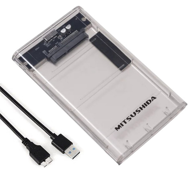 باکس هارد 2.5 اینچی USB3.0 میتسوشیدا مدل شیشه ای