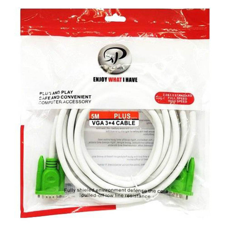 کابل VGA ایکس پی پلاس مدل 4+3 طول 5 متر