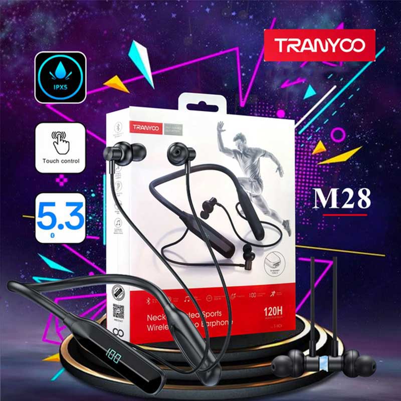 هندزفری بلوتوثی دورگردنی ترانیو مدل T-M28