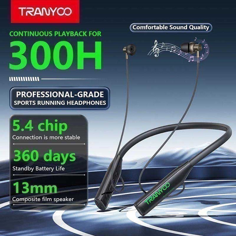 هندزفری بلوتوثی دورگردنی ترانیو مدل T-M31