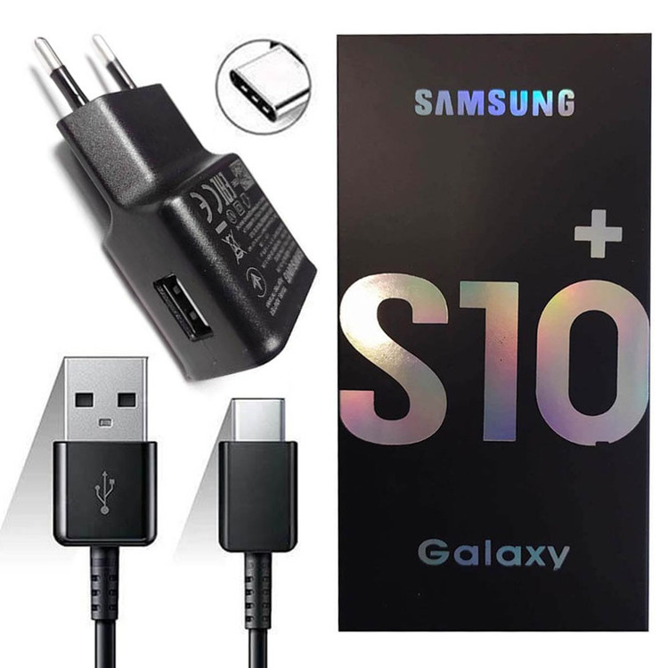 شارژر دیواری سامسونگ مدل S10 Plus به همراه کابل تایپ سی