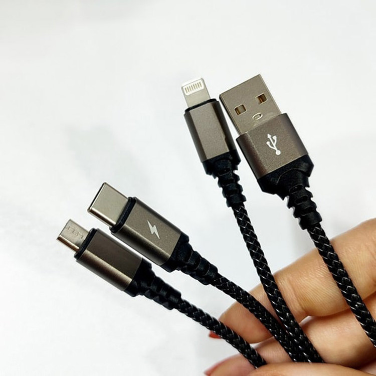 کابل شارژ تایپ سی ، لایتنینگ و میکرو Usb ترانیو مدل T-XS6