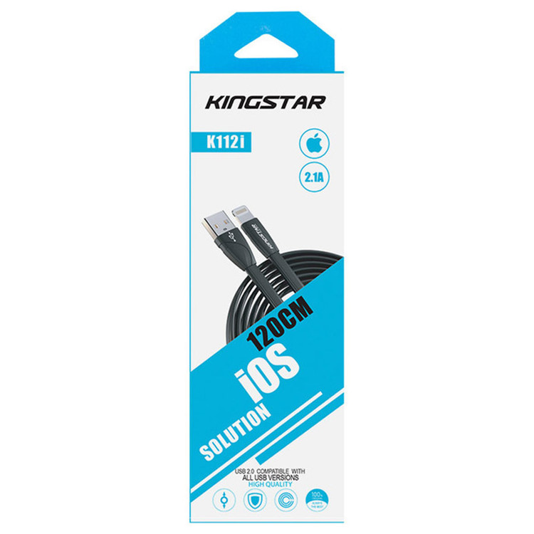 کابل شارژ لایتنینگ کینگ استار مدل K112i