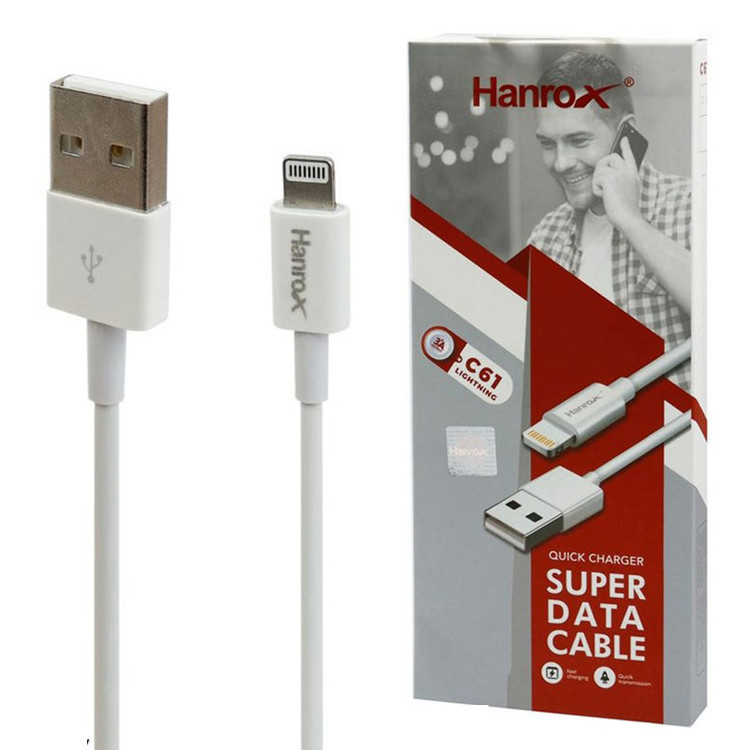 کابل شارژ لایتنینگ 3 آمپر هانروکس مدل C61