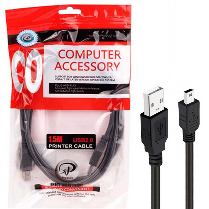 کابل شارژ ذوزنقه ای Usb به Miniusb مدل XP طول 1.5 متر