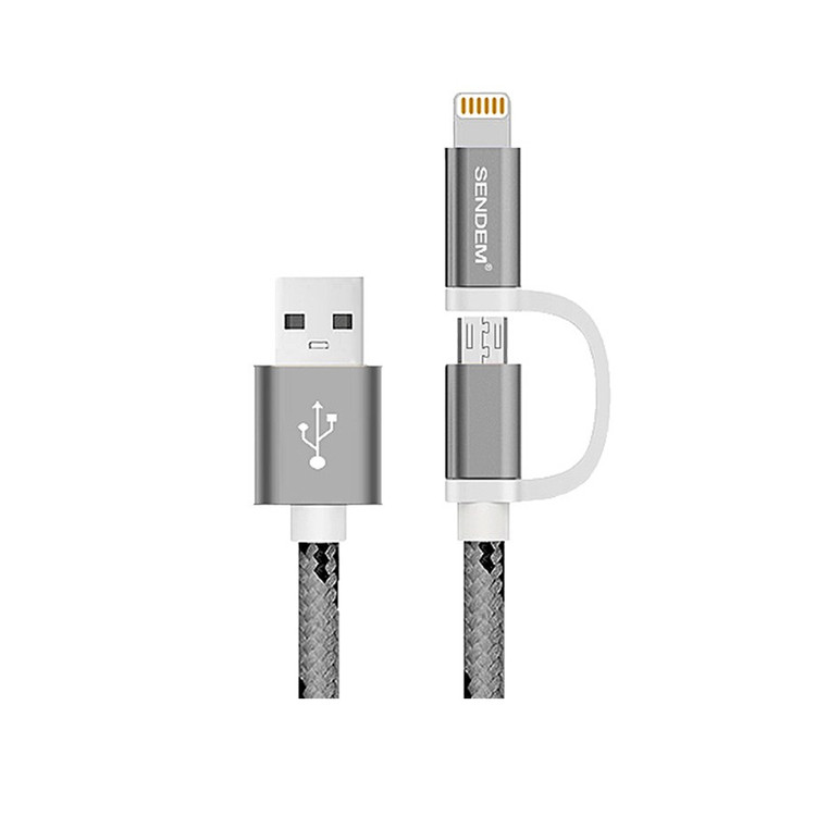 کابل شارژ لایتنینگ و میکرو Usb سندای ام مدل M9