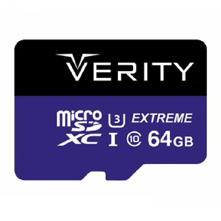 کارت مموری میکرو 64 گیگابایت وریتی مدل 4K کلاس 10 استاندارد UHS-I سرعت 80MBps به همراه آداپتور SD