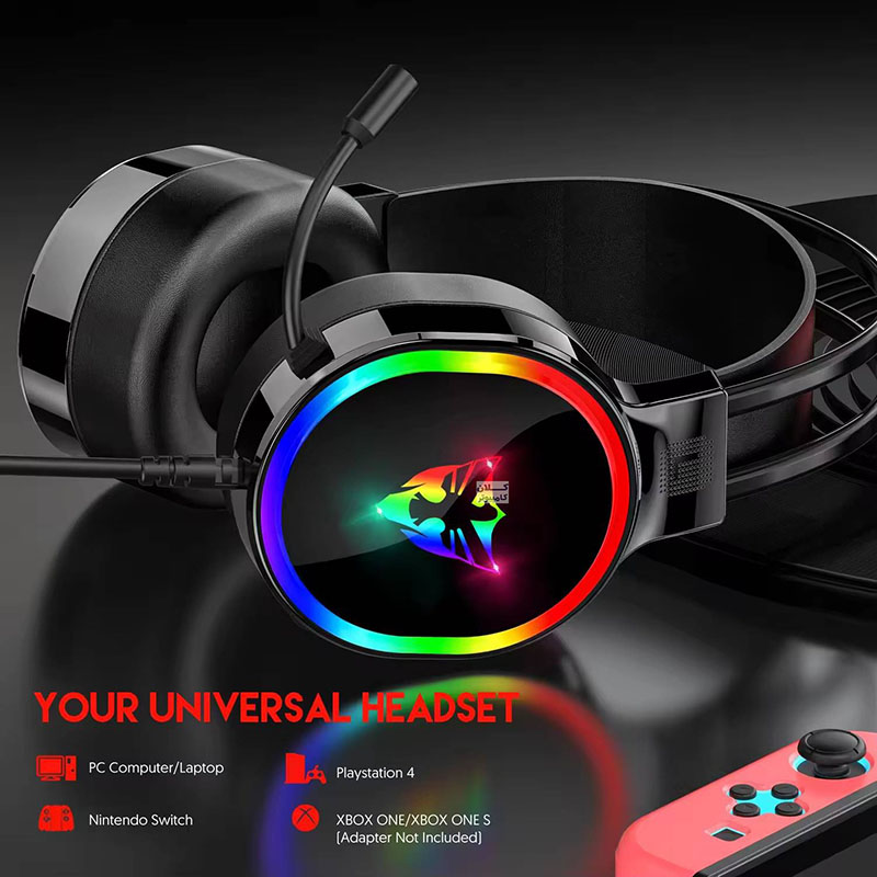 هدست گیمینگ سیم دار RGB مدل G607