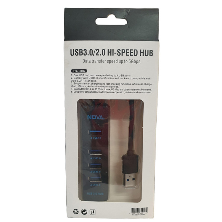 هاب 4 پورت USB 3.0 نووا مدل X780