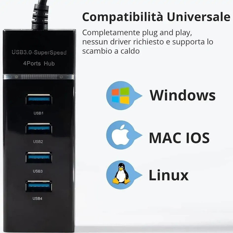 هاب 4 پورت USB 3.0 برند innovate مدل 4P-1067
