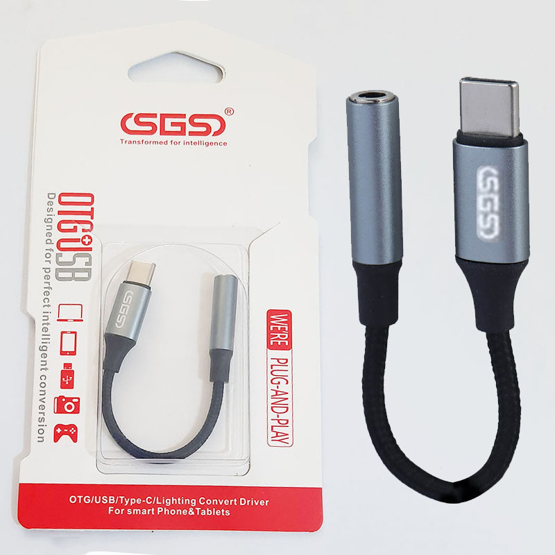 تبدیل تایپ سی به جک 3.5 میلی متری مدل SGS