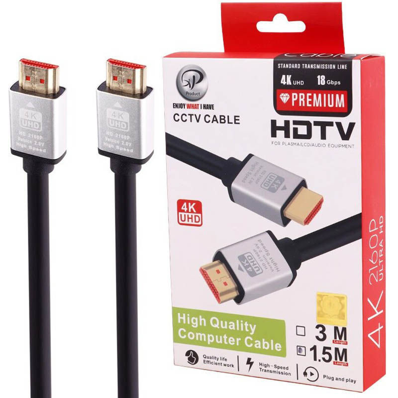 کابل HDMI ایکس پی مدل 4K UHD طول 1.5 متر