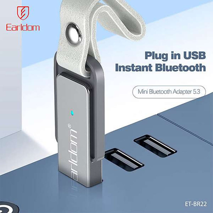 دانگل بلوتوث USB ارلدام مدل BR22 | گیرنده بلوتوث خودرو Earldom