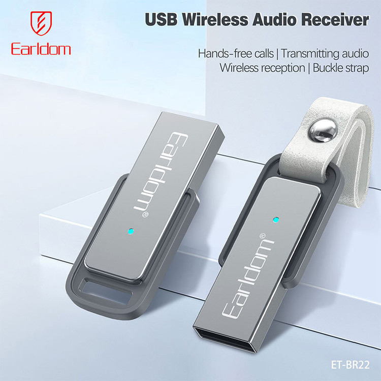 دانگل بلوتوث USB ارلدام مدل BR22 | گیرنده بلوتوث خودرو Earldom