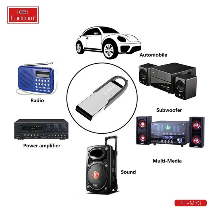دانگل بلوتوث USB ارلدام مدل M73 | گیرنده بلوتوث خودرو Earldom
