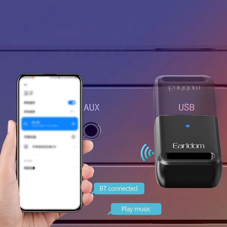 دانگل بلوتوث USB ارلدام مدل ET-M91 | گیرنده بلوتوث خودرو Earldom