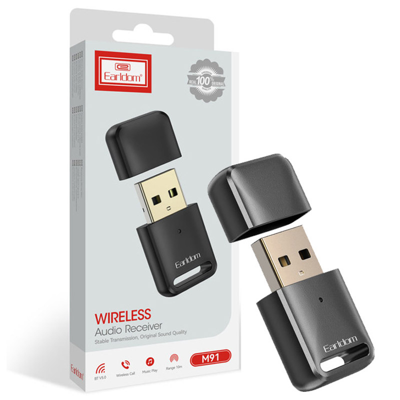 دانگل بلوتوث USB ارلدام مدل ET-M91 | گیرنده بلوتوث خودرو Earldom