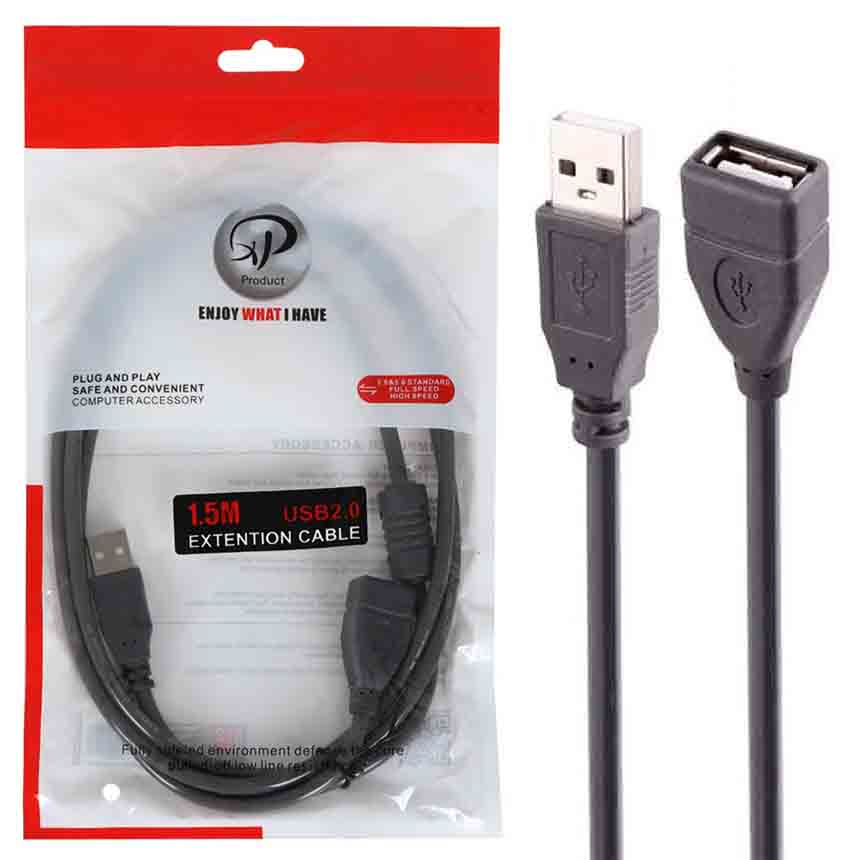 کابل افزایش طول USB 2.0 مدل ایکس پی طول 1.5 متر