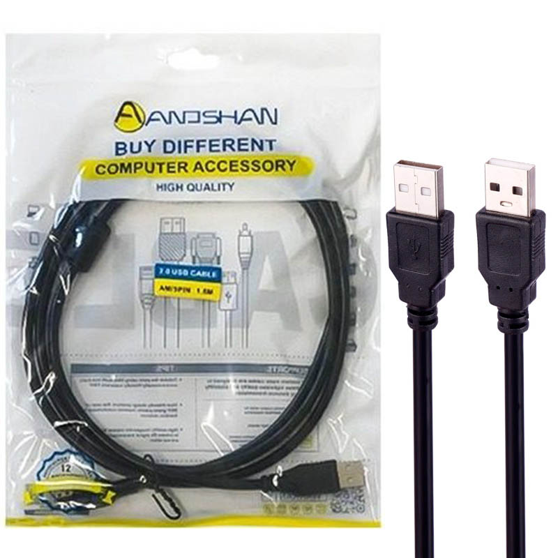 کابل لینک USB 2.0 مدل آنوشان طول 1.5 متر - کابل USB نری به نری Anoshan