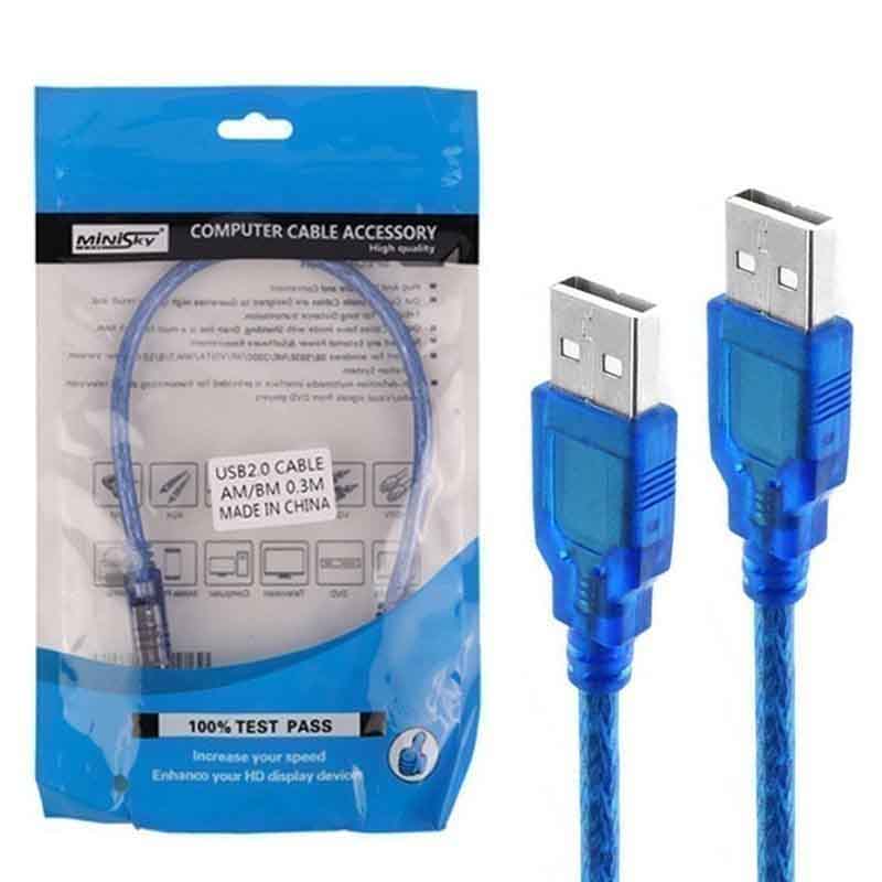کابل لینک USB 2.0 مینی اسکای MiniSky نری به نری طول 30 سانتی متر (کابل هارد و کول پد)