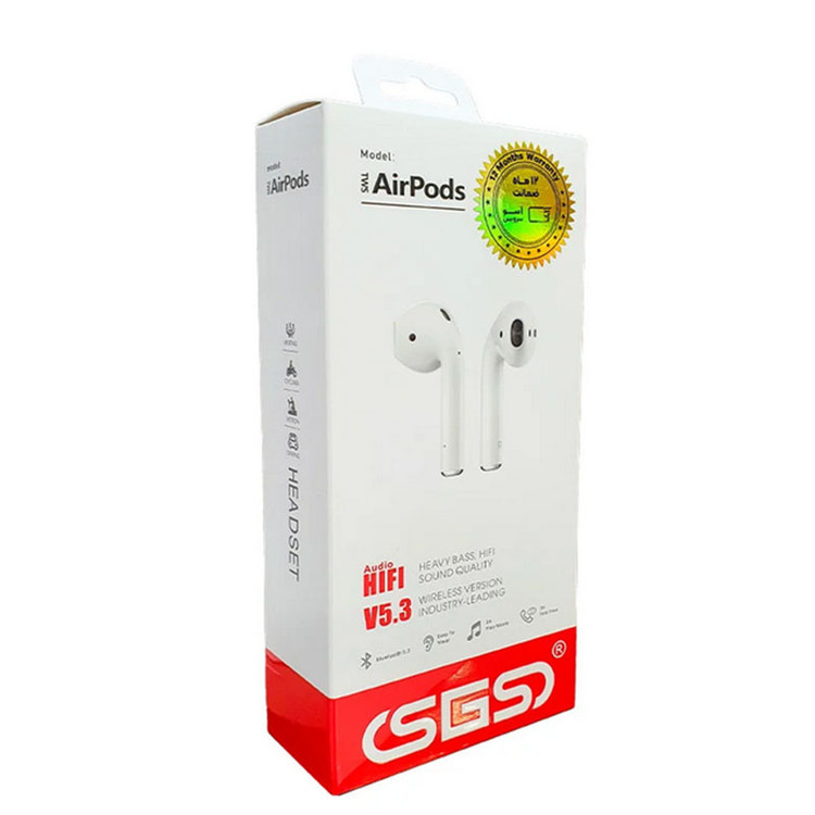 هندزفری بلوتوثی اس جی اس مدل AirPods | کیفیت صدای HD، اتصال پایدار و شارژدهی مناسب