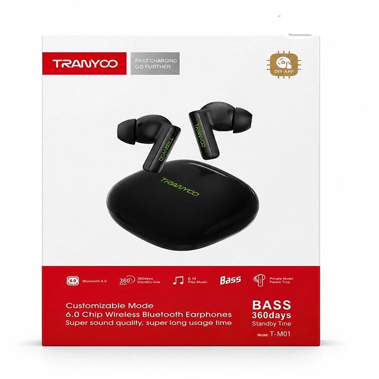 هندزفری بلوتوثی ترانیو مدل T-M01 | کیفیت صدای HD، طراحی ارگونومیک و اتصال پایدار
