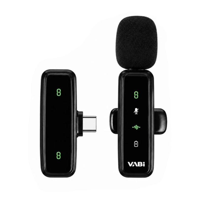 میکروفون بیسیم تایپ سی وابی مدل MI-4 | میکروفون یقهای Vabi