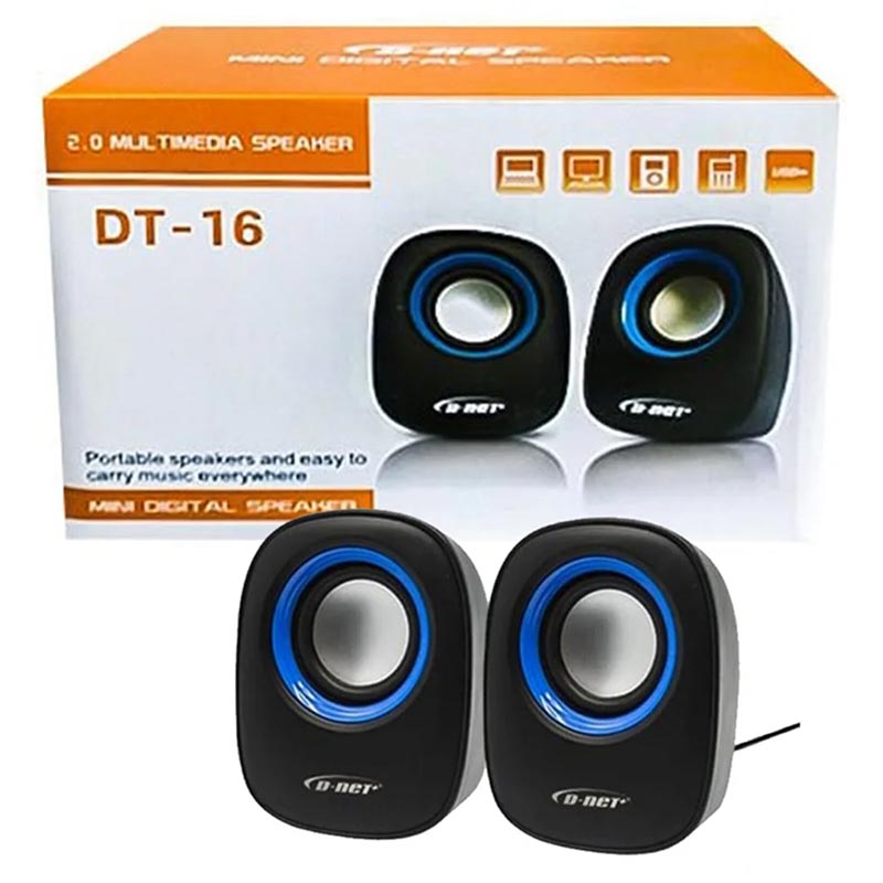 اسپیکر دسکتاپ دی نت مدل DT-16 | اسپیکر رومیزی کامپیوتر و لپ تاپ