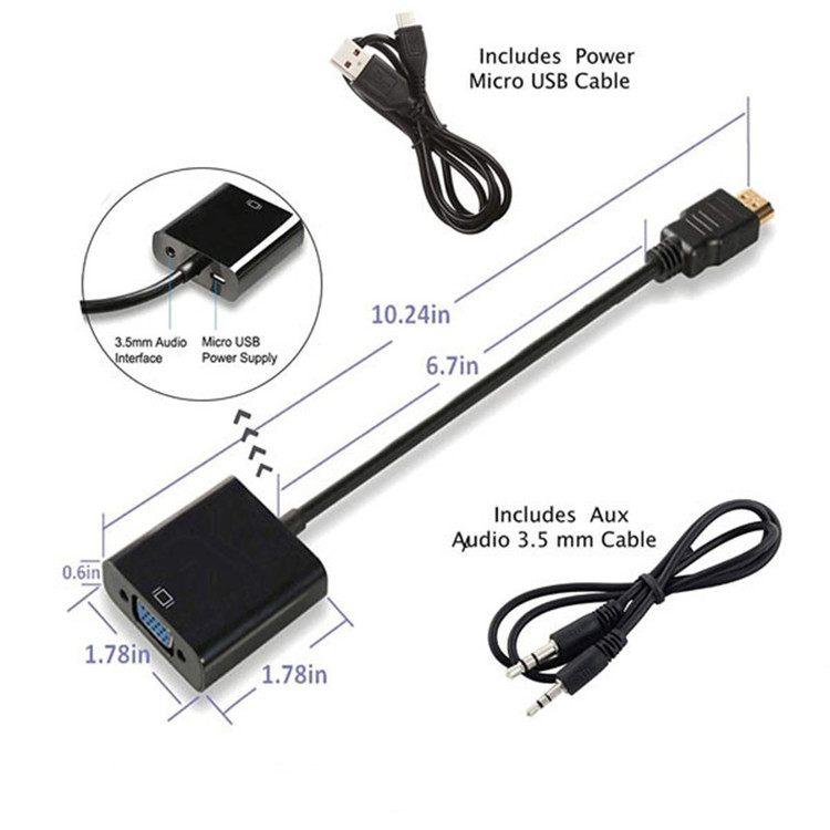 تبدیل HDMI به VGA ایکس نوا مدل X870 پاوردار | مناسب کنسول بازی