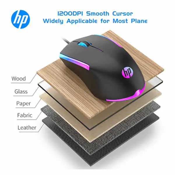 ماوس گیمینگ اچ پی مدل M160 اورجینال با نورپردازی RGB
